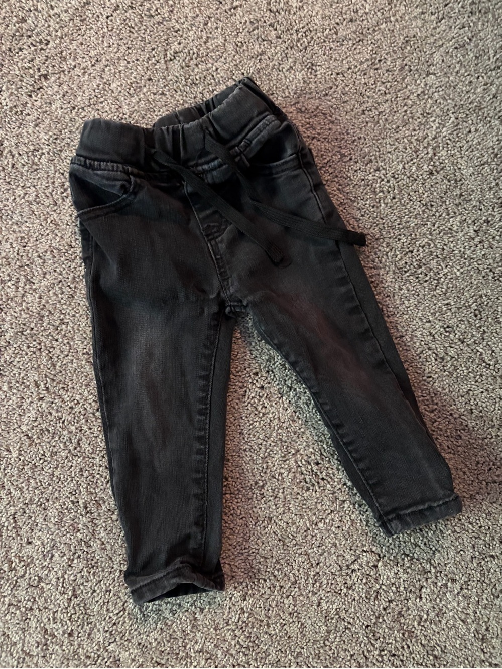 LITTLE BIPSY - Kids Black Pull-On Jogger Jeans